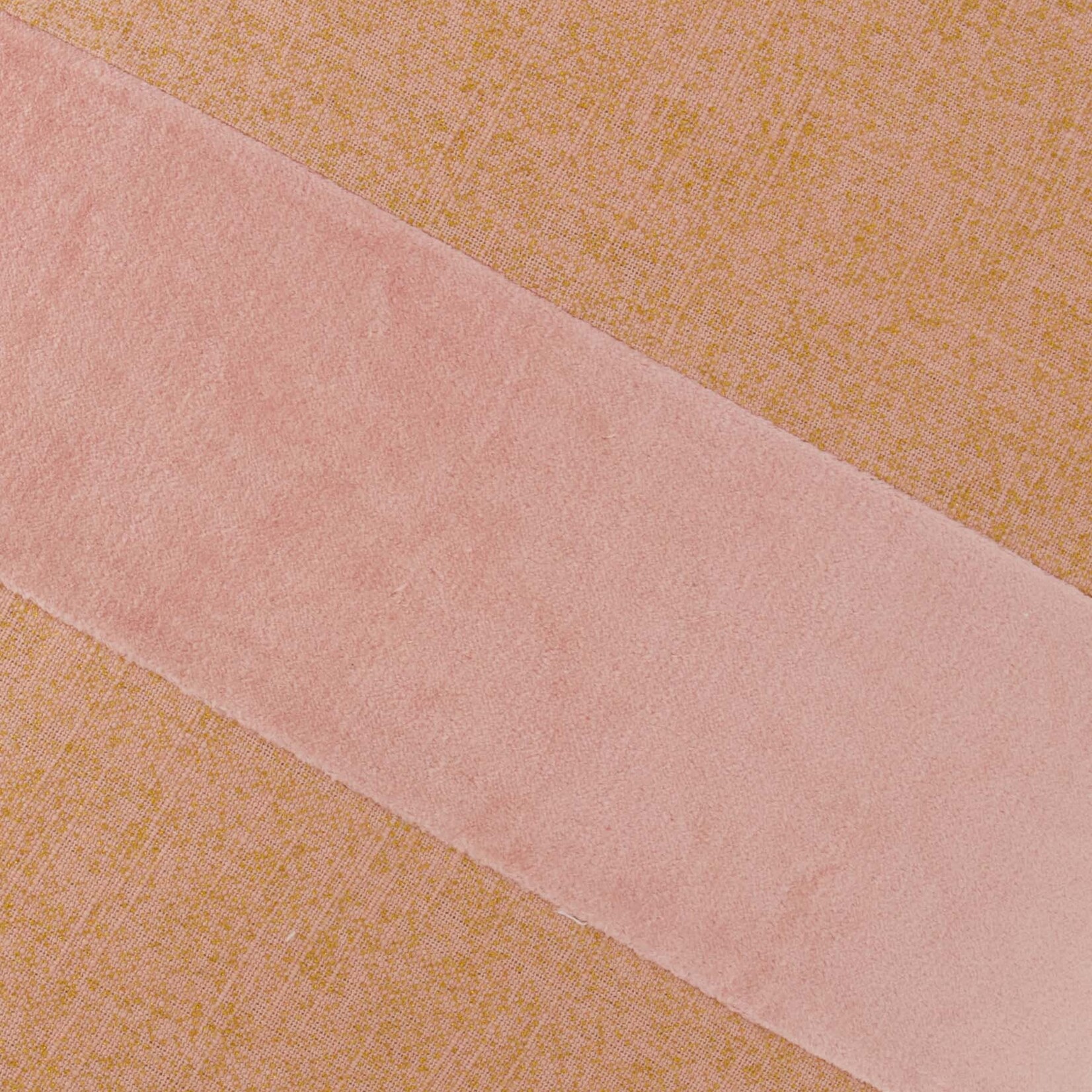 Zusss Kussen - STREEP - Katoen/Velvet - Roze - 60x40cm