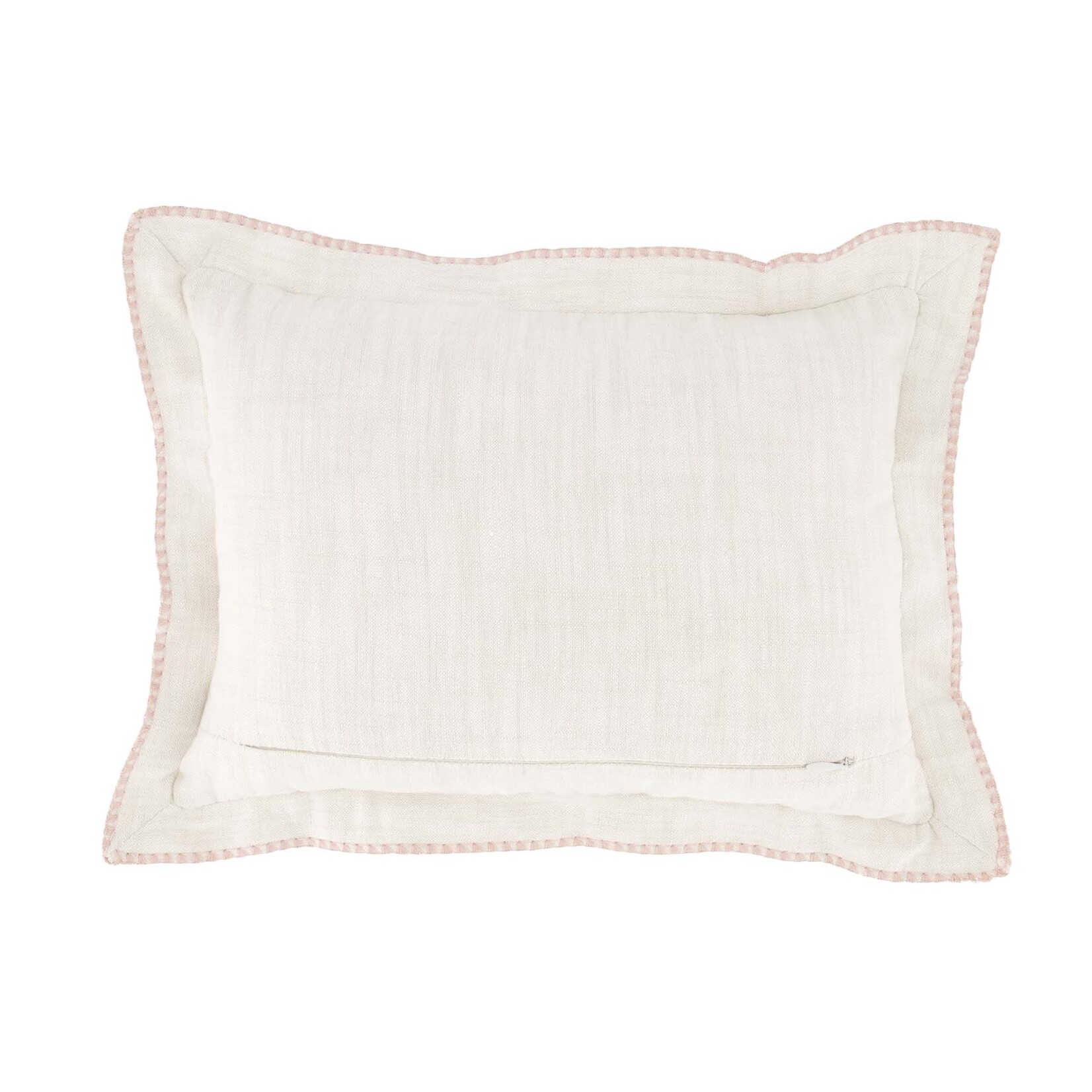 Zusss Kussen - HART/Gestikte rand - Katoen - Off white/Goud - 35x25cm