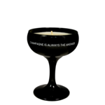 Sojakaars in champagneglas - Champagne is always the answer - Zwart - Warm Cashmere