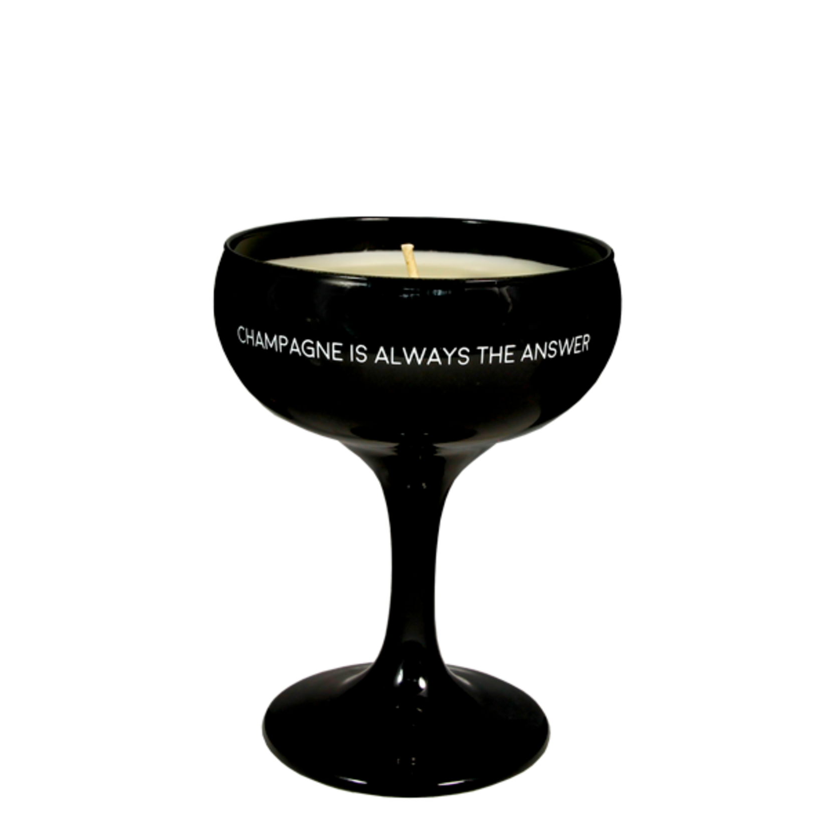 Sojakaars in champagneglas - Champagne is always the answer - Zwart - Warm Cashmere