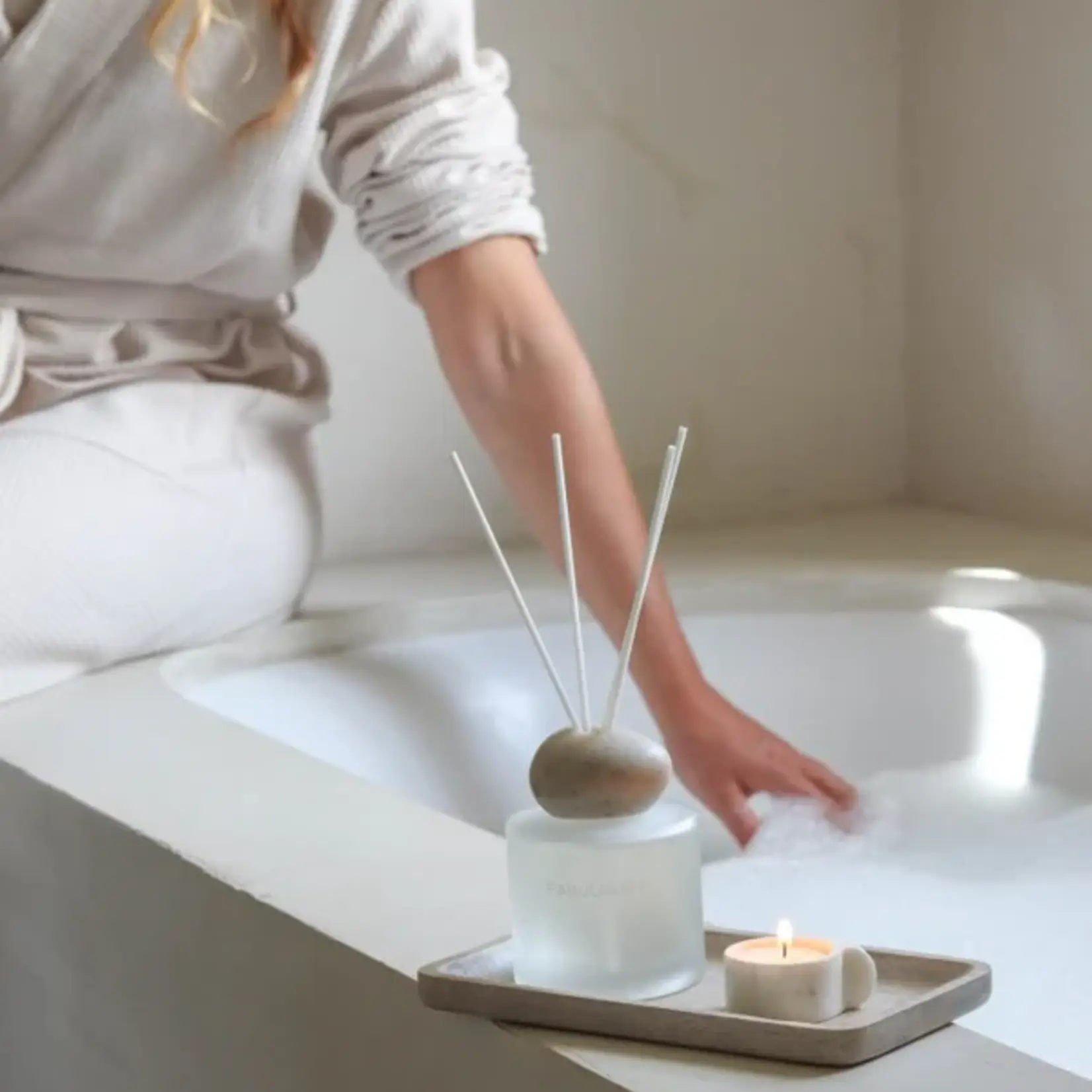 Geurstokjes - "Lots of love" - Polyresin/Glas - Transparant - Fabulous fig