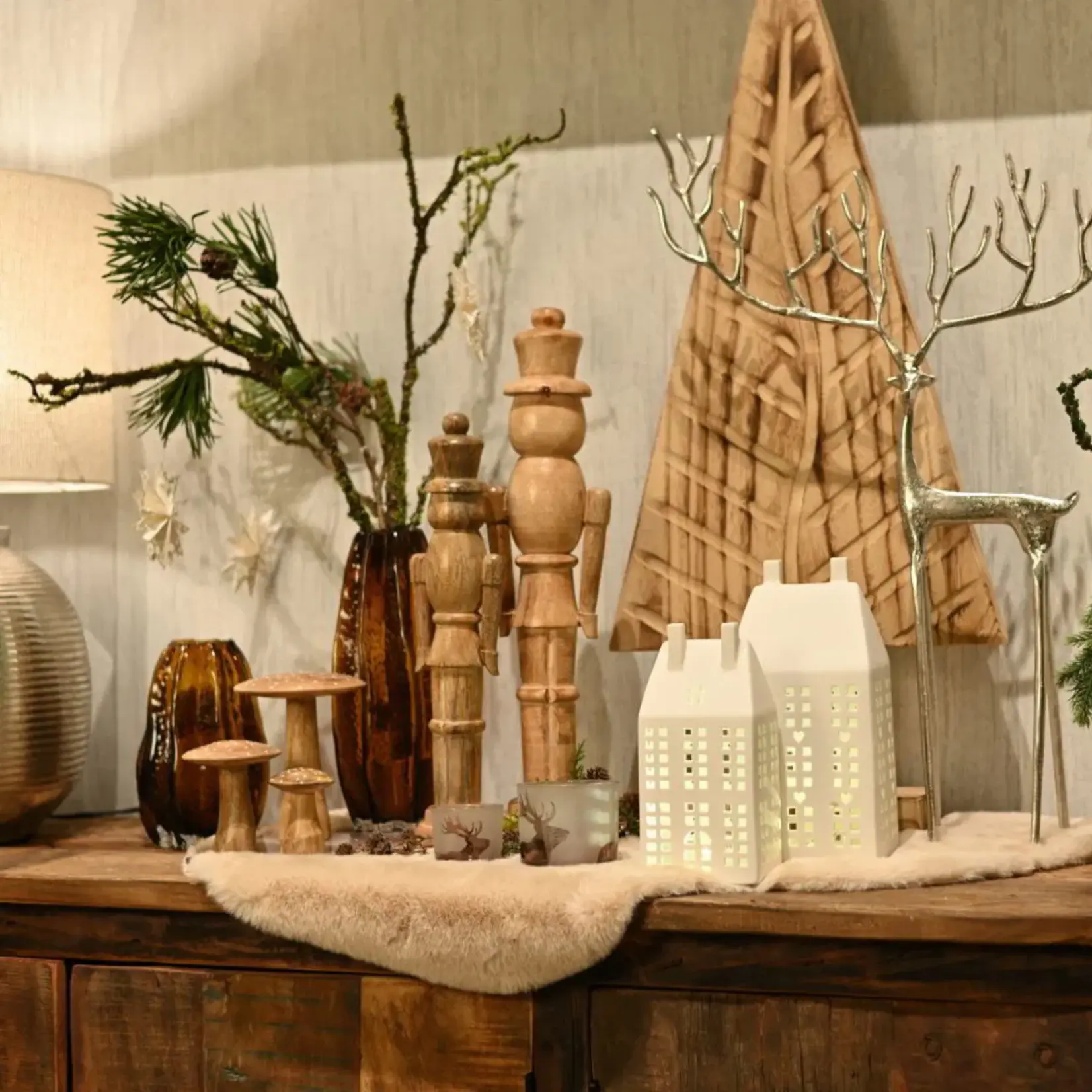 Notenkraker - Mangohout - Naturel - Ø12 x 50cm