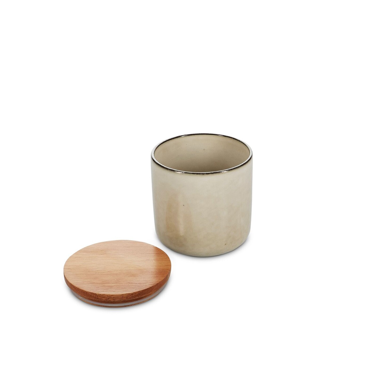 Voorraadpot MERIDIAN - Keramiek - Ivoor - Ø12 x 12cm