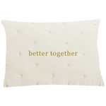 Zusss Kussen - "Better together" - Katoen - Off white/Goud - 35x25cm