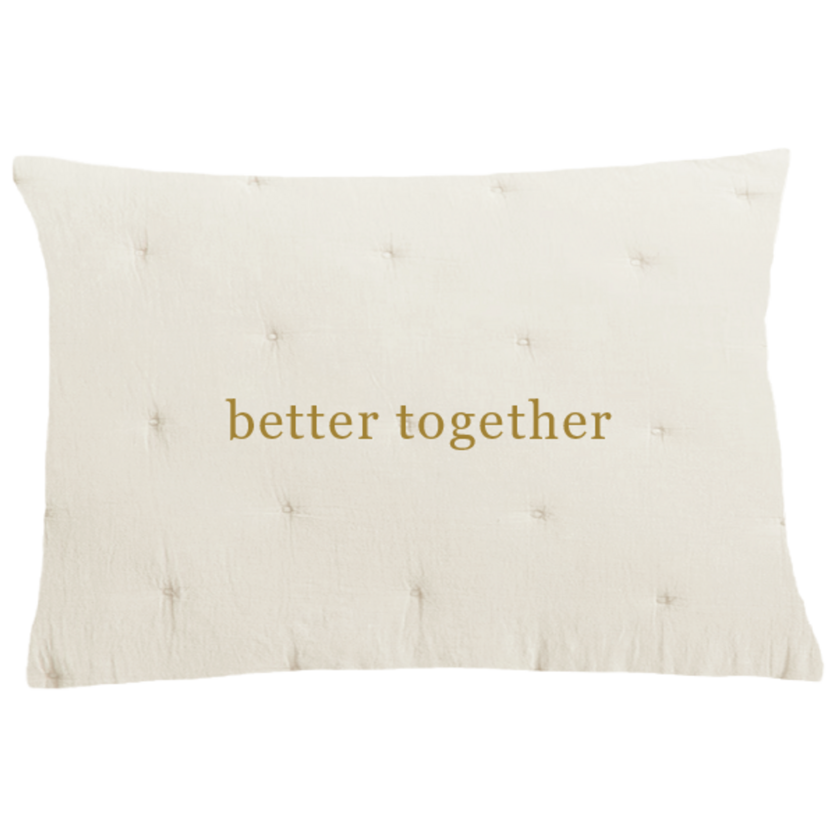 Zusss Kussen - "Better together" - Katoen - Off white/Goud - 35x25cm