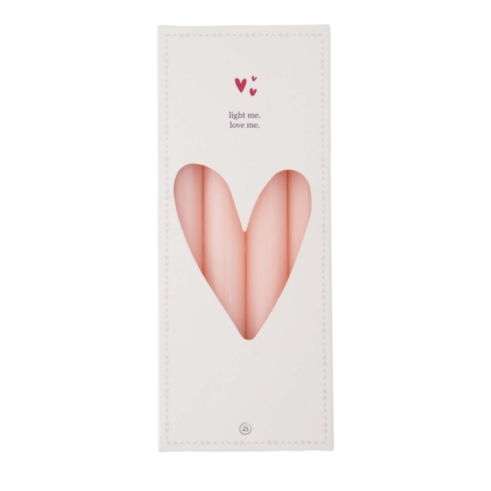 Zusss Kaarsen  in een doos - Rustiek - Roze - 4 stuks - 20cm