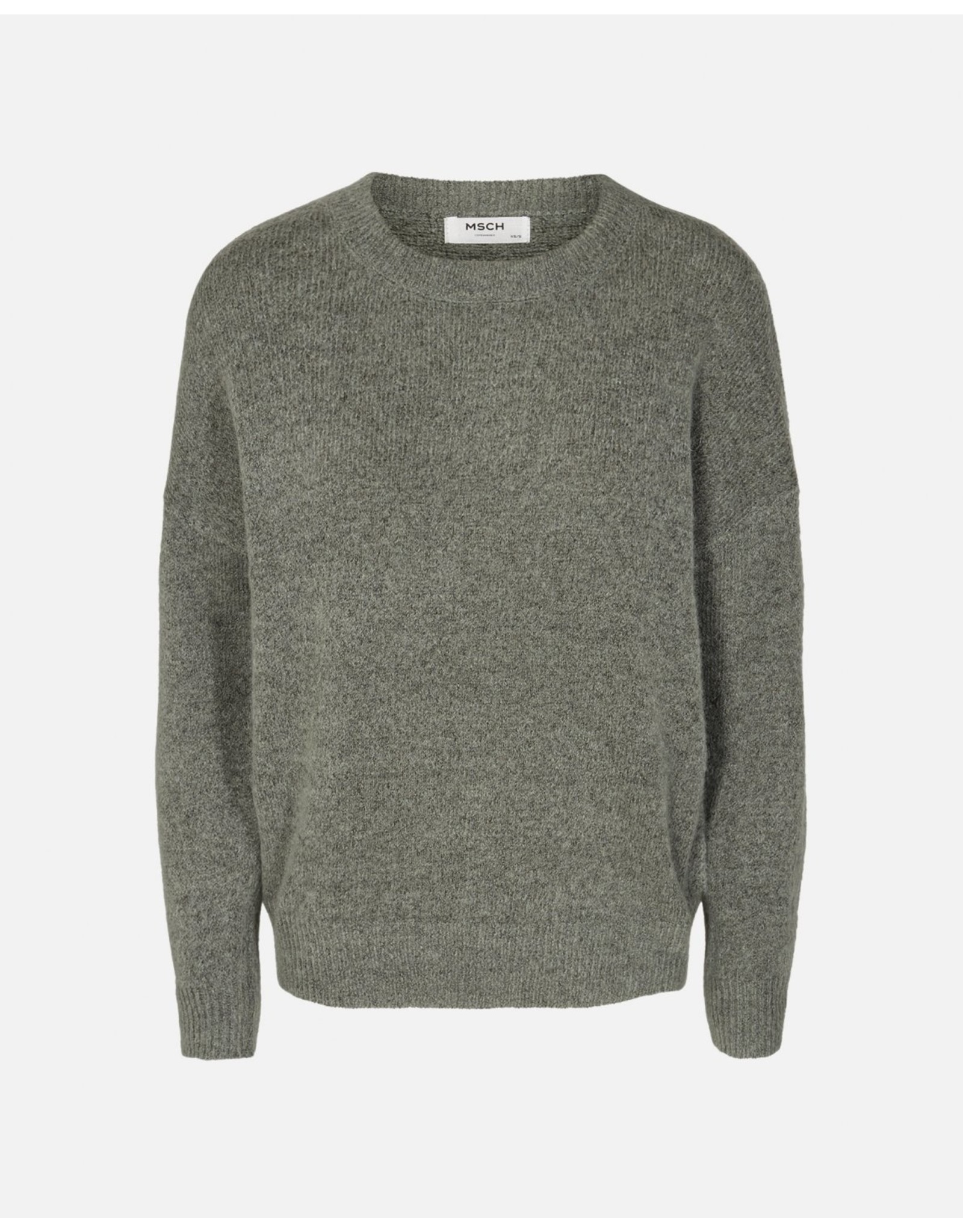 Fijn gebreide trui mohair green melange FAVORITES Fijn gebreide trui mohair green melange FAVORITES
