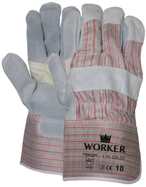 A-kwaliteit splitlederen handschoen met palmversterking