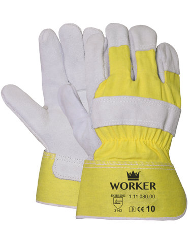 A-kwaliteit splitlederen handschoen, zware kwaliteit