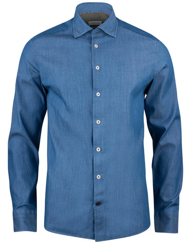 J. HARVEST & FROST INDIGO BOW 130 REGULAR SHIRT