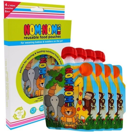 Safari Safari Knijpzakjes 140ml Set van 4