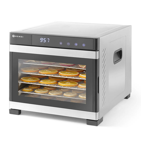 Hendi Hendi Voedseldroger Profi Line RVS 6  Trays + 6 Droogvellen