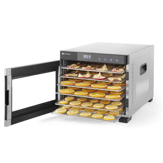 Hendi Hendi Voedseldroger Profi Line RVS 6  Trays + 6 Droogvellen