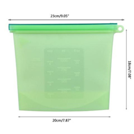 Byzoo Set: Byzoo Siliconen Voedsel Bewaarzakken (500 ml, 1000 ml, 1500 ml)