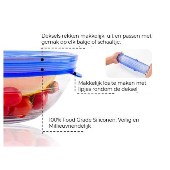 Byzoo Byzoo Silicone Stretch Lids (6 Pieces)