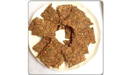 Courgette Lijnzaad Crackers uit de droogoven