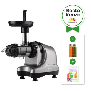 Byzoo Horizontale Slowjuicer Rhino  + Boek + Flesjes