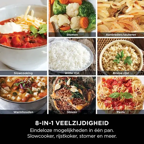 Ninja Ninja Foodi PossibleCooker 8-in-1 Slowcooker en Rijstkoker  MC1101EU