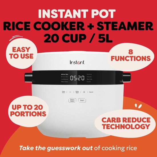 Instant Pot Instant Pot 4,7L Rijstkoker, Slowcooker en Stomer