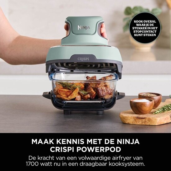 Ninja Ninja Crispy 4-in-1 Airfryer Met Glazen Vershoudschalen FN101EUSG