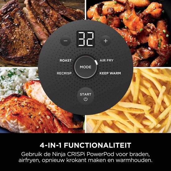 Ninja Ninja Crispy 4-in-1 Airfryer Met Glazen Vershoudschalen FN101EUSG