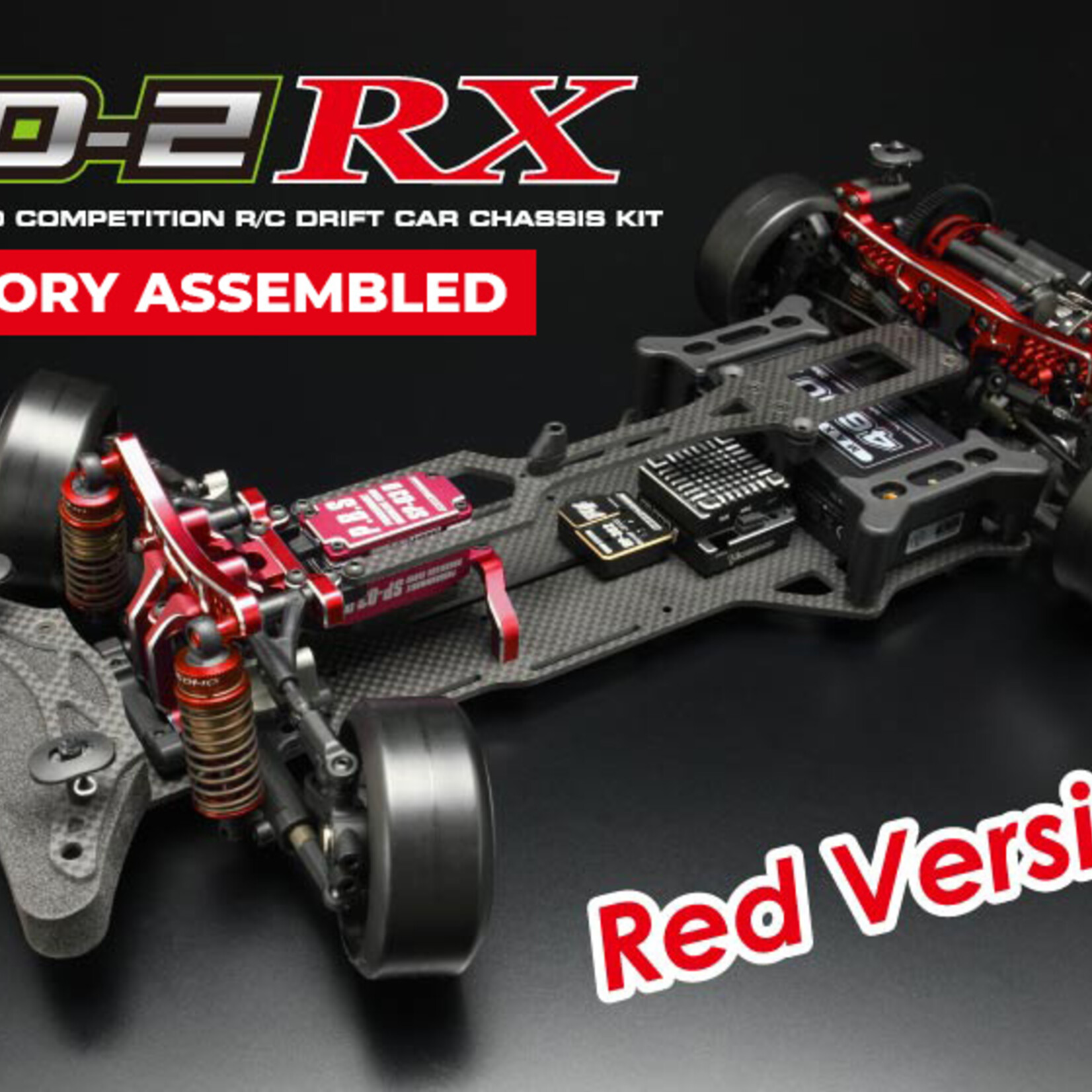 Yokomo DP-YD2RAR Yokomo YD-2RX Red Version RWD Factory Assembled Drift Car  Kit (Graphite Chassis)