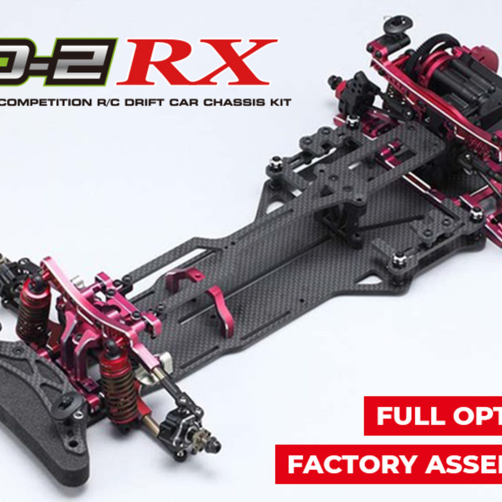 Yokomo DP-YD2RSAR Yokomo YD-2RX Red Version RWD Factory Assembled “FULL  OPTIONAL” Drift Car Kit (Graphite)