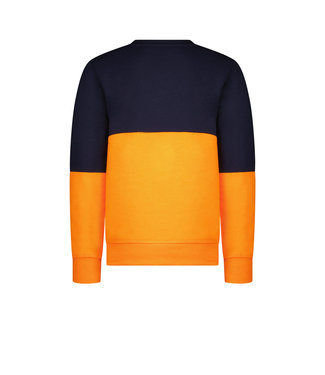 Tygo & Vito Outlet Tygo & Vito : Sweater Cut & sewn (Navy/orange)