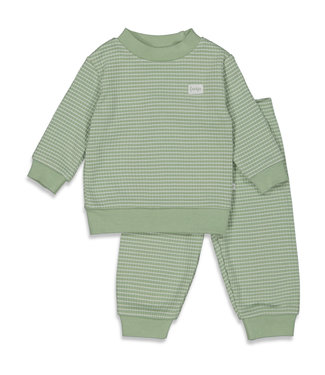 Feetje Feetje : Wafelpyjama (Green melange)