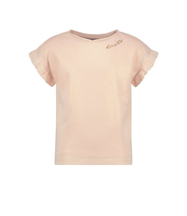 Mechanisch een miljoen Eerder SS Like Flo : T-shirt Metallic Ruffle (Rose gold) - Kinderkleding Kamelie