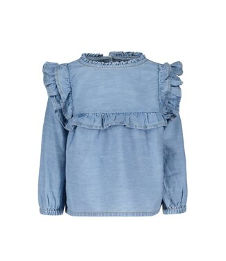 Like Flo FW Like Flo Mini : Tencil blouse ruffle (It denim)