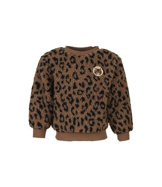 Mini Rebels OUTLET Mini rebels : Teddy sweater Senia (Brown mix)