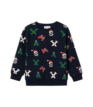 Name it FW Name it : Sweater Kerstmis Richrist (Dark sapphire)