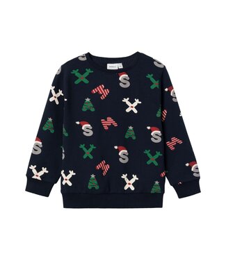 Name it OUTLET Name it : Sweater Kerstmis Richrist (Dark sapphire)