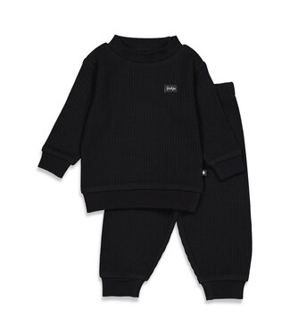 Feetje Feetje Baby : Family Edition Wafelpyjama (Fancy black)