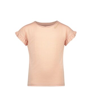 Like Flo SS Like Flo : Metallic ruffle T-shirt (Sorbet)