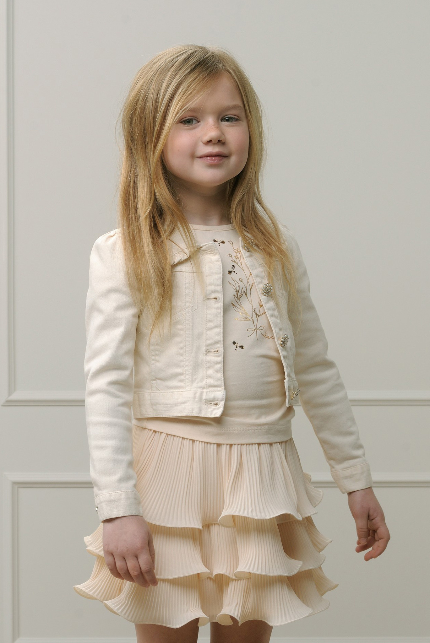 SS Le chic Jas Aria (Pearled ivory) Kinderkleding Kamelie