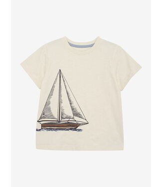 En-fant SS En-Fant :  T-shirt  Zeilboot (Eggnog)