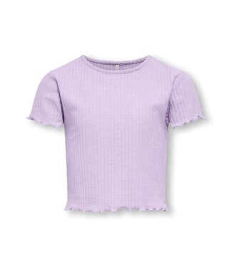 Only Kids SS Kids Only : Cropped T-shirt Nella (Pastel lilac)