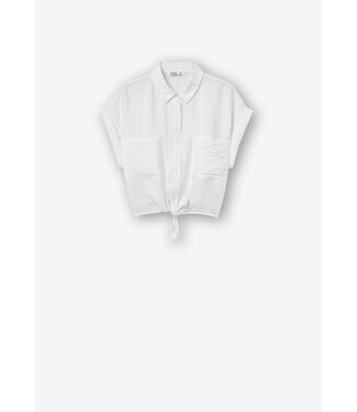 Tiffosi SS Tiffosi : Cropped hemd (Star white)