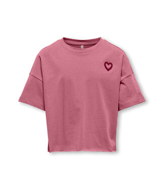 Only Kids SS Kids Only : T-shirt Anna (Heather rose)