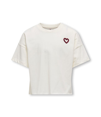 Only Kids SS Kids Only : T-shirt Anna (Cloud dancer)
