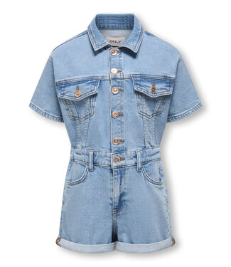 Only Kids SS Kids Only : Playsuit Castel (Medium blue denim)