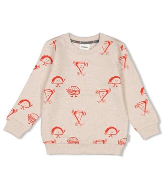 Sturdy FW Sturdy : Sweater AOP - Couch Club (Offwhite melange)