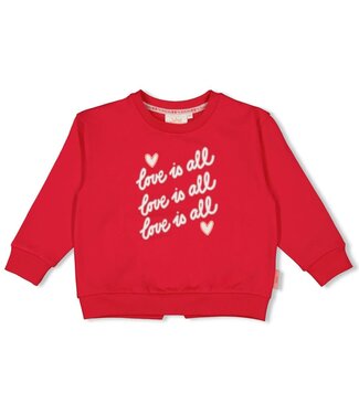Jubel FW Jubel : Sweater - Queen Of Hearts (Rood)