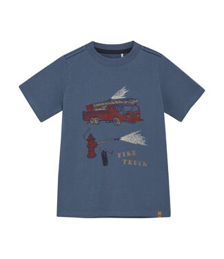 Minymo FW Minymo : T-shirt Fire Truck (China blue)