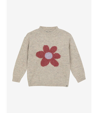 Daily 7 FW Daily 7 : Knitted sweater Flower (Pale mauve)