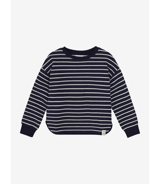 Minymo FW Minymo : Blauwe gestreepte sweater (Parisian night)