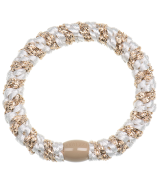 Kknekki Kknekki White-beige glitter stripe