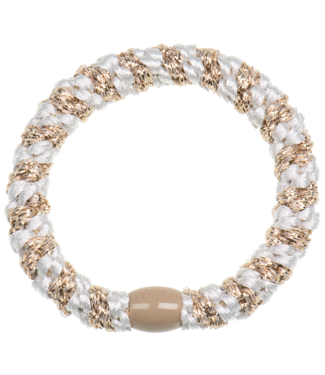 Kknekki White-beige glitter stripe